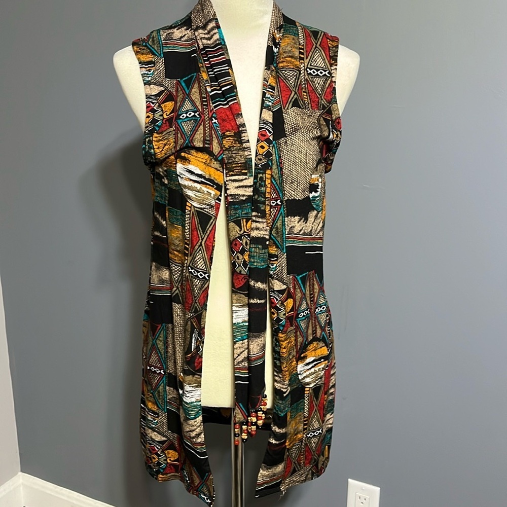 Stuart Alan vintage Vest with beads size 12